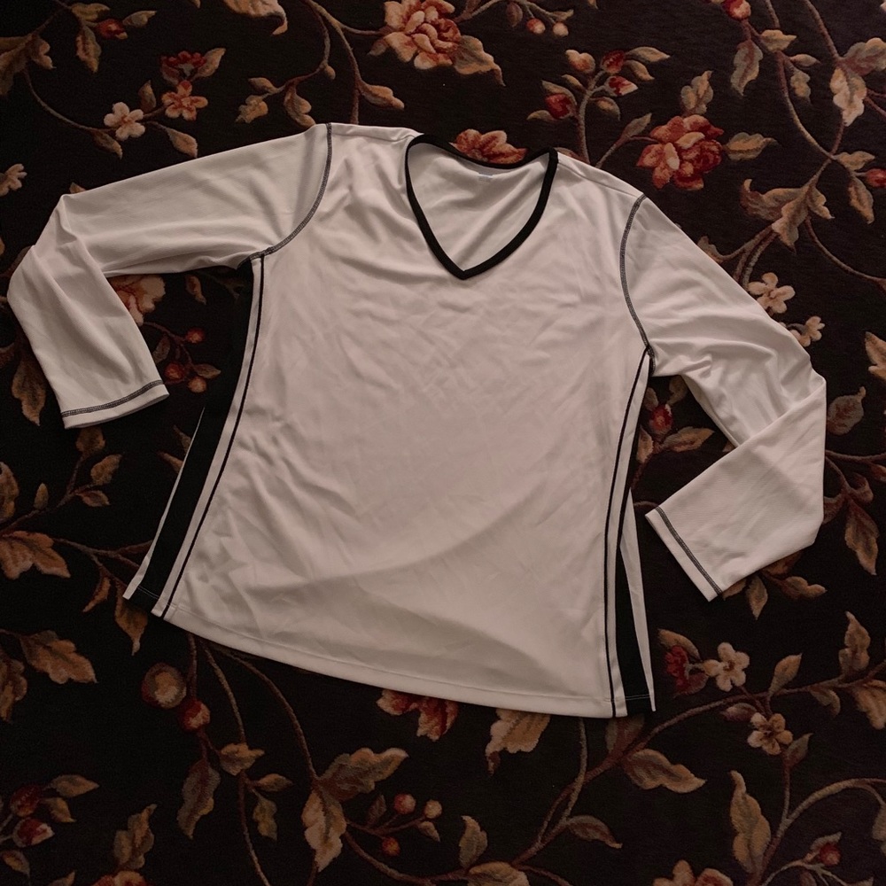 SJB active wear white dry fit long sleeve shirt